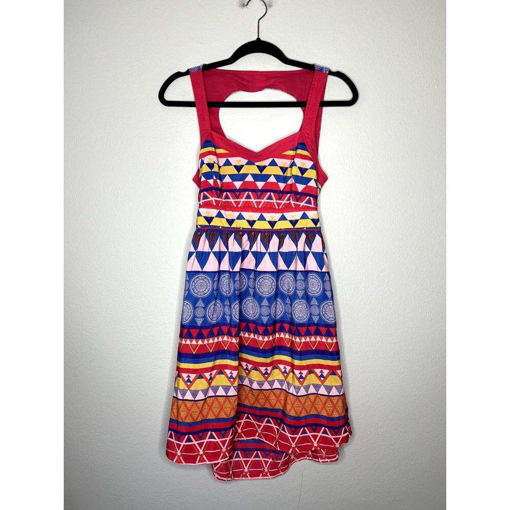 Flying Tomato Women's Medium Multicolor Tribal Print Dress